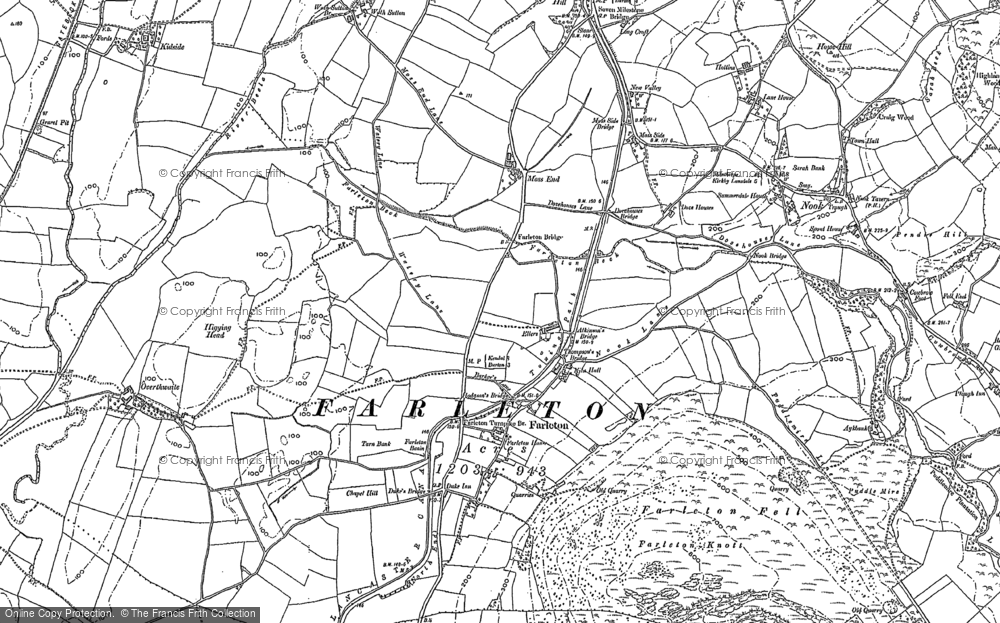 Old Map of Farleton, 1896 - 1911 in 1896