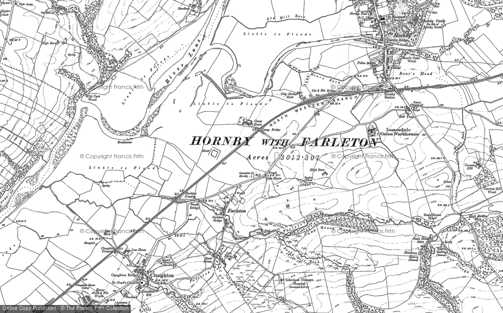 Old Map of Farleton, 1910 in 1910