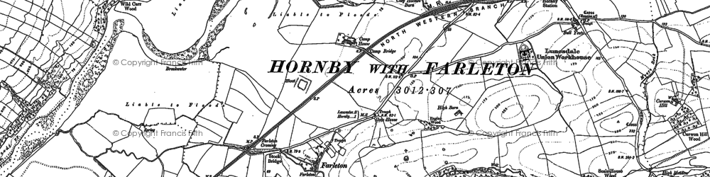 Old map of Farleton in 1910