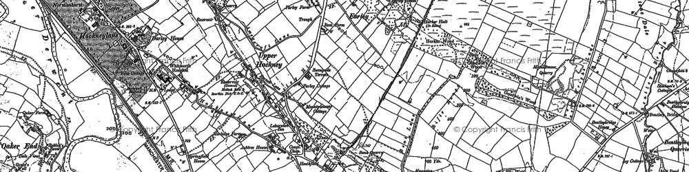 Old map of Upper Hackney in 1879