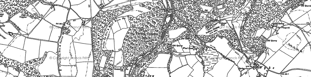 Old map of Farley in 1882