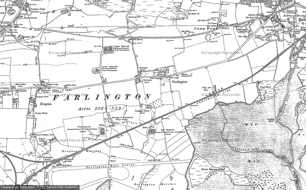 Old Map of Farlington, 1907 in 1907
