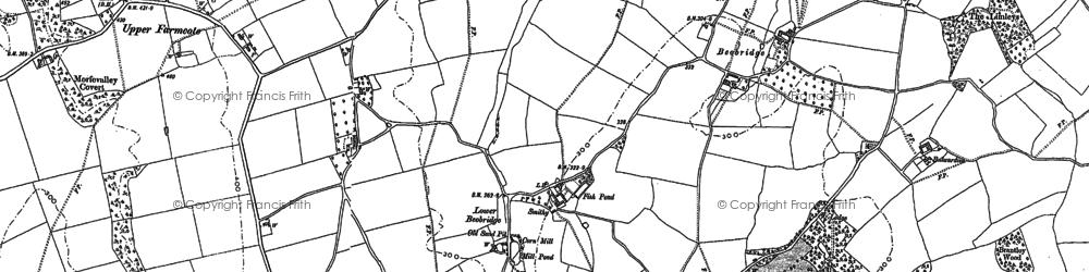 Old map of Farmcote in 1901