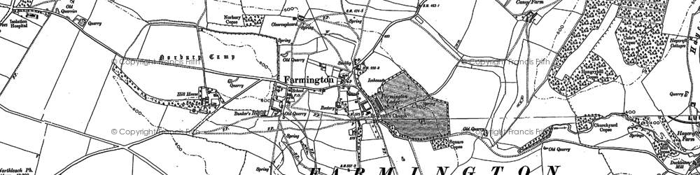 Old map of Broadwater Bottom in 1882