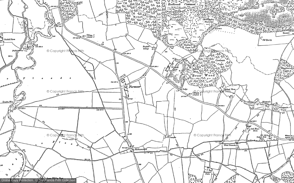 Old Map of Farmoor, 1910 - 1919 in 1910