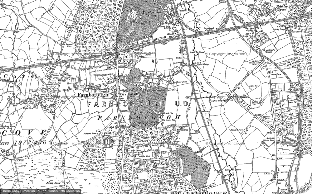 Old Map of Farnborough Park, 1909 in 1909