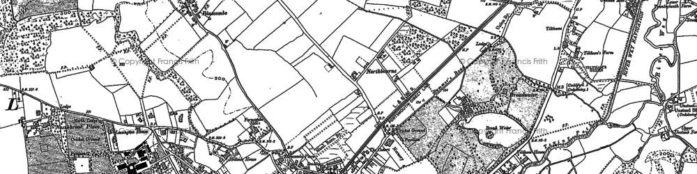 Old map of Catteshall in 1895