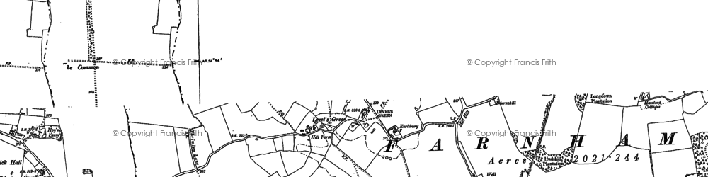 Old map of Farnham Green in 1882