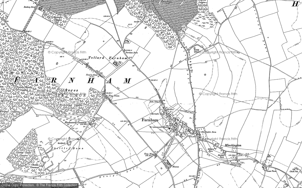 Old Map of Farnham, 1886 - 1900 in 1886