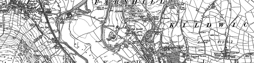 Old map of Bloomer Hill in 1889