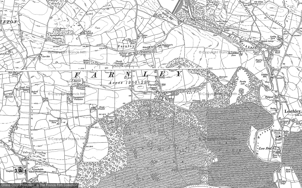 Old Map of Farnley, 1888 - 1907 in 1888