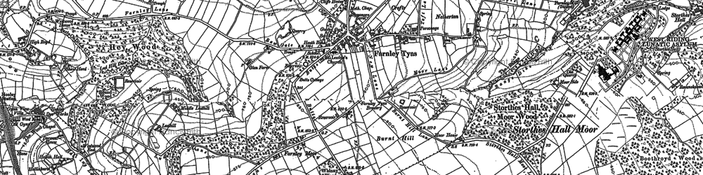 Old map of Farnley Tyas in 1888