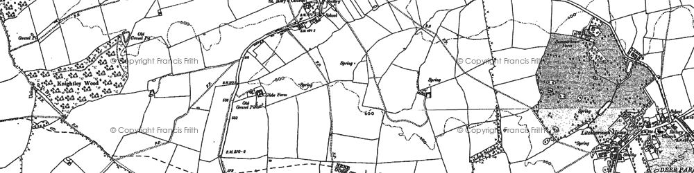 Old map of Farthingstone in 1883