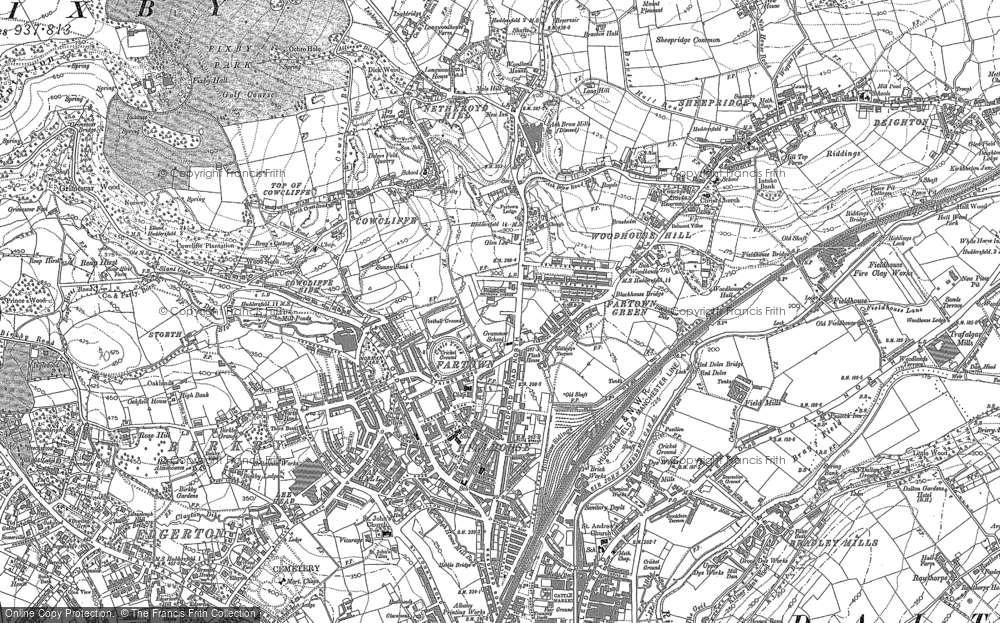 Old Map of Fartown, 1889 - 1892 in 1889