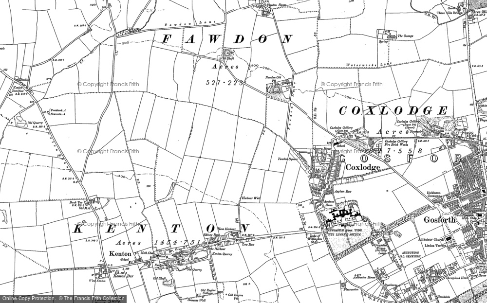Old Map of Fawdon, 1894 - 1895 in 1894
