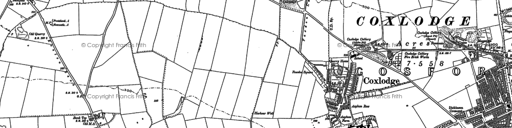Old map of Fawdon in 1894