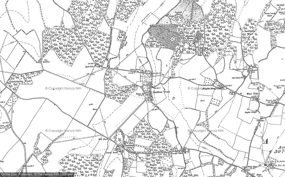 Old Map of Fawkham Green, 1895 in 1895
