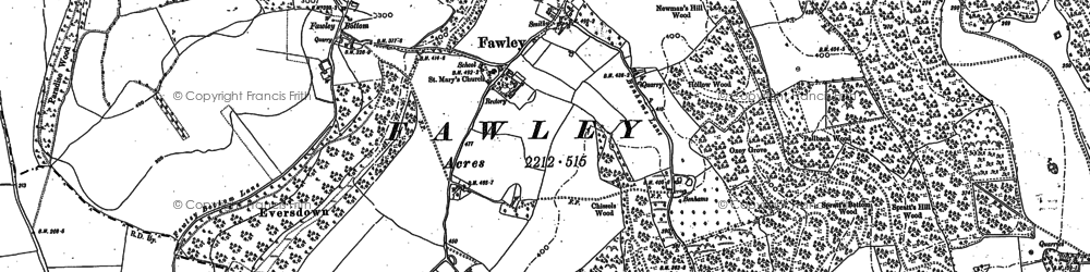 Old map of Fawley in 1897