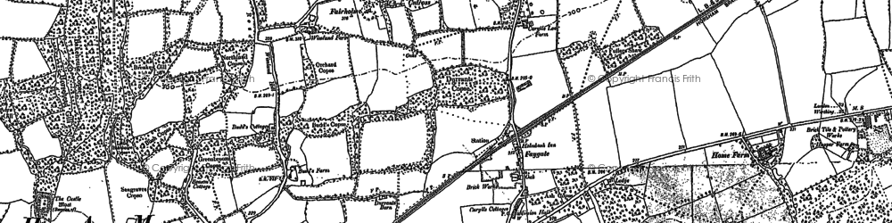 Old map of Middle Hill in 1896