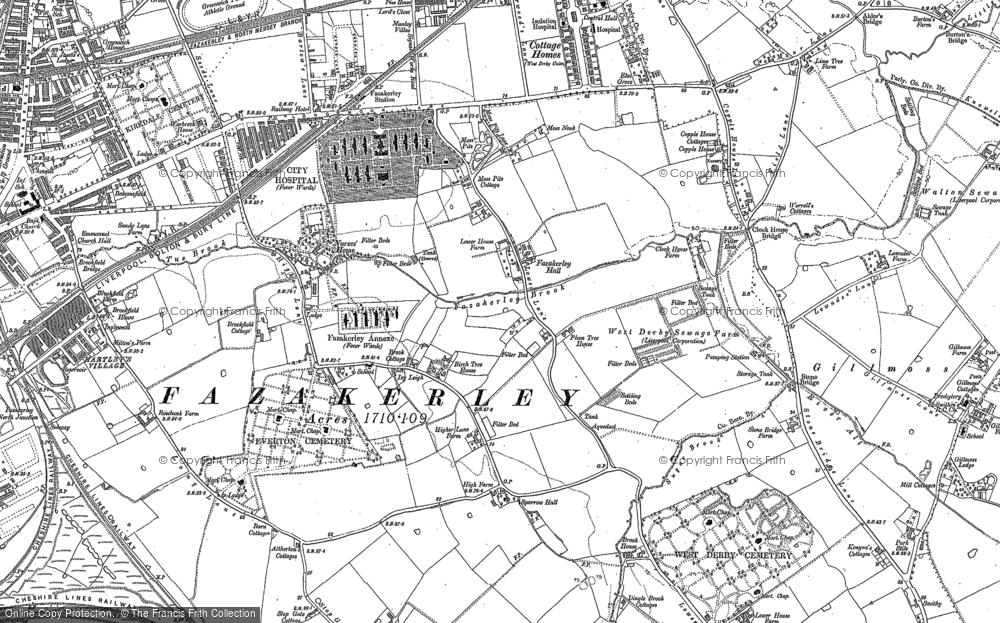 Old Map of Fazakerley, 1906 in 1906