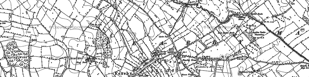 Old map of Fearby in 1890