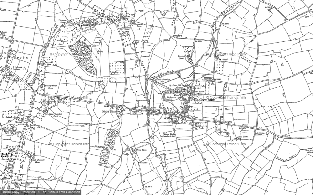 Old Map of Historic Map covering Littleworth in 1903