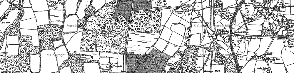 Old map of Felcourt in 1910