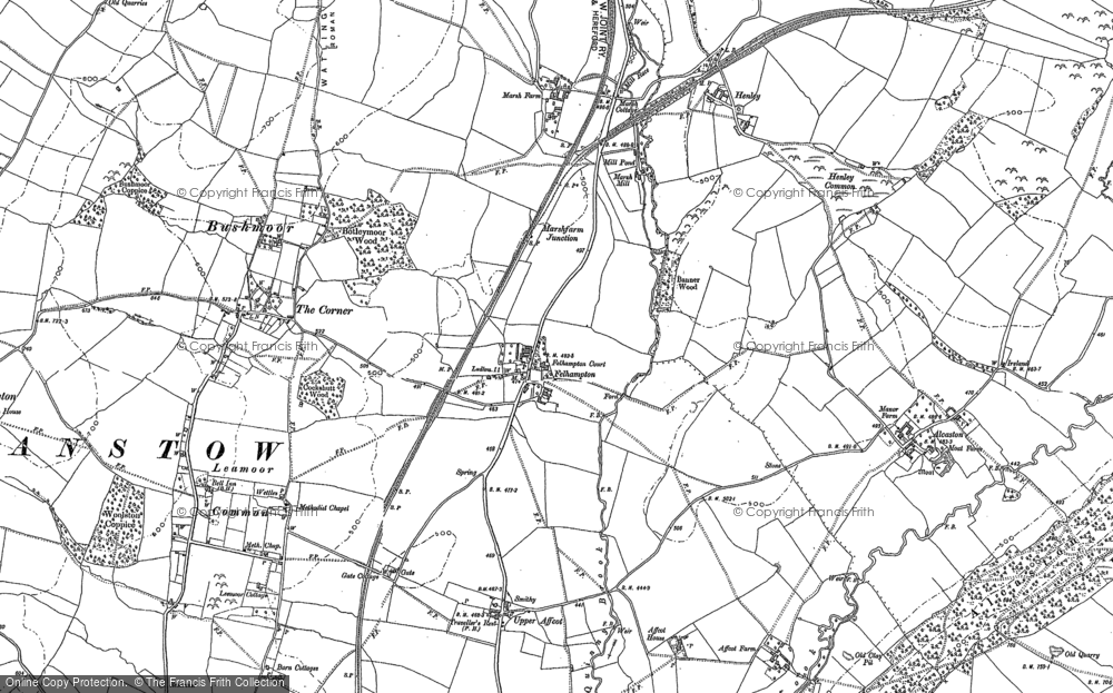 Old Map of Felhampton, 1883 in 1883