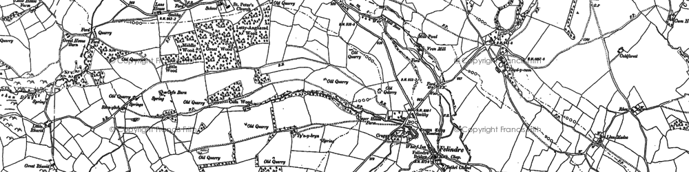 Old map of Rhyd-y-cwm in 1887