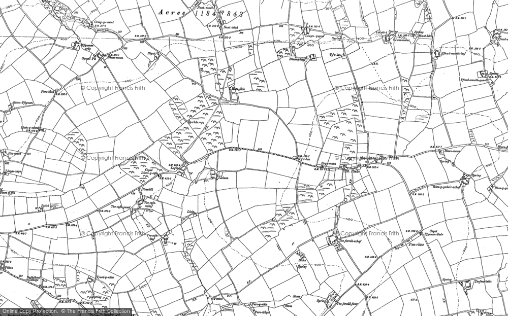 Old Map of Felinwynt, 1889 - 1904 in 1889