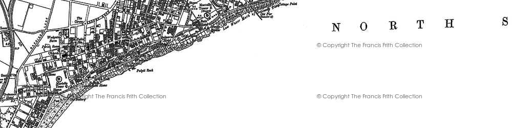 Old map of Felixstowe in 1902