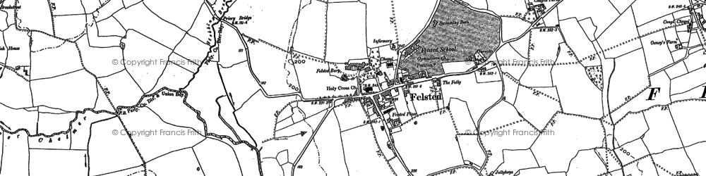 Old map of Bayleys in 1886