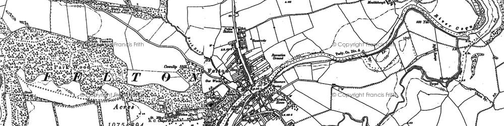 Old map of Acton Dene in 1896