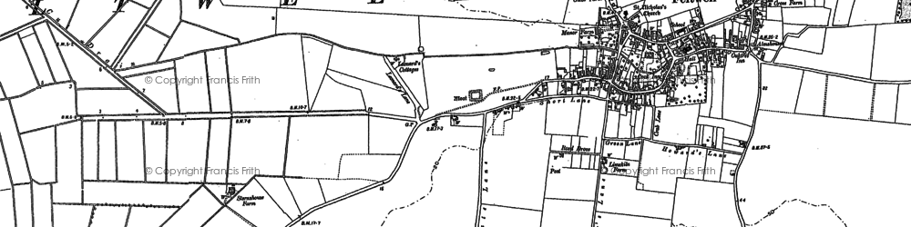 Old map of Feltwell in 1904