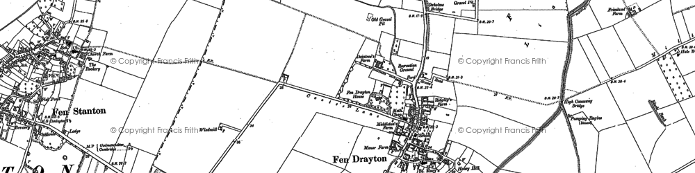 Old map of Fen Drayton in 1901