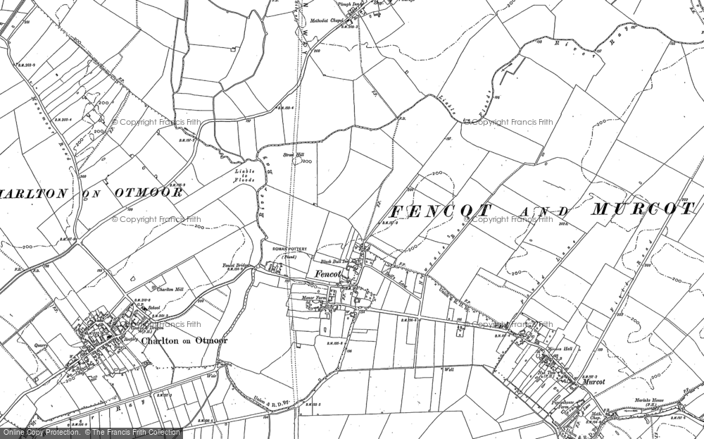 Old Map of Fencott, 1919 in 1919