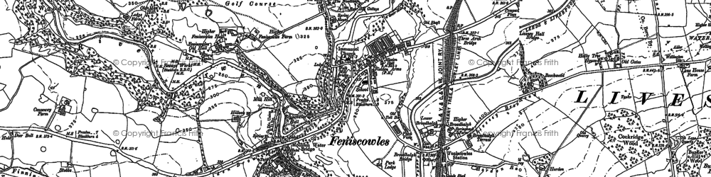 Old map of Feniscowles in 1891