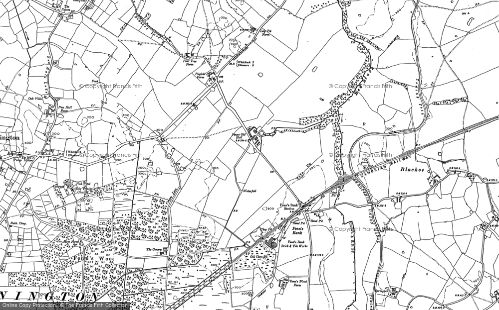 Old Map of Historic Map covering Blackoe in 1909