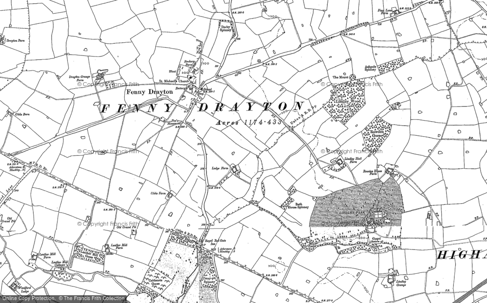 Old Map of Fenny Drayton, 1887 - 1901 in 1887
