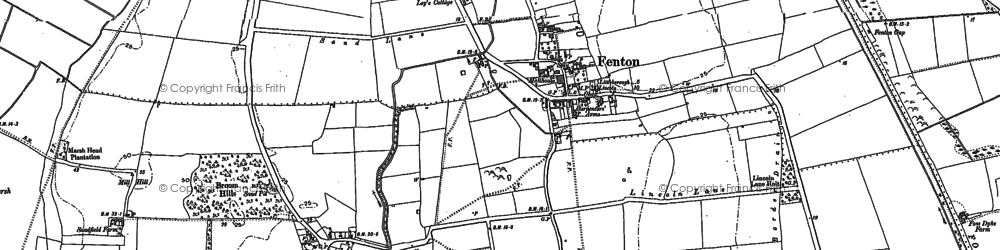 Old map of Fenton in 1885