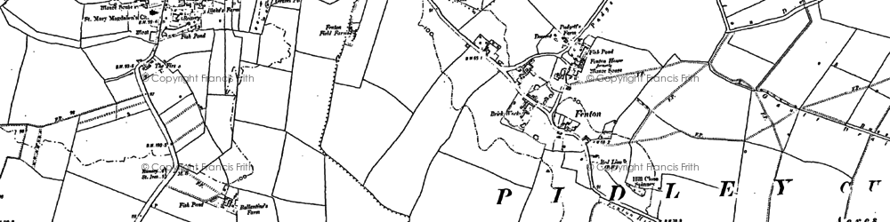 Old map of Fenton in 1887
