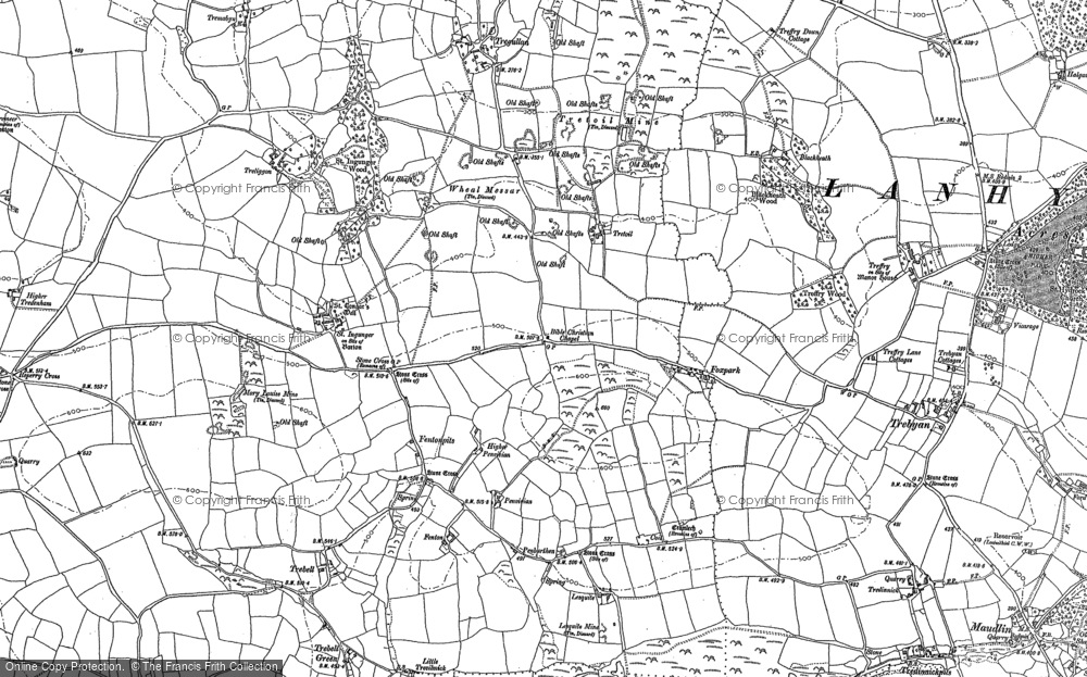 Old Map of Fenton Pits, 1881 in 1881