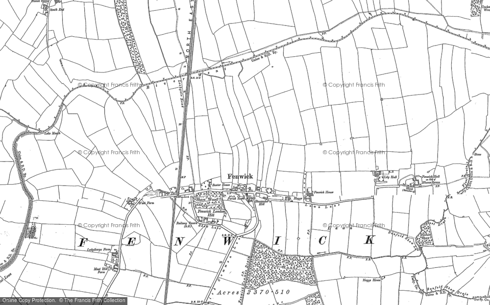 Old Map of Fenwick, 1888 - 1891 in 1888
