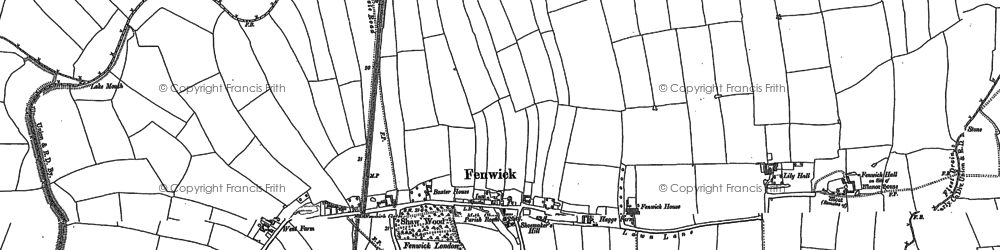 Old map of Fenwick in 1888