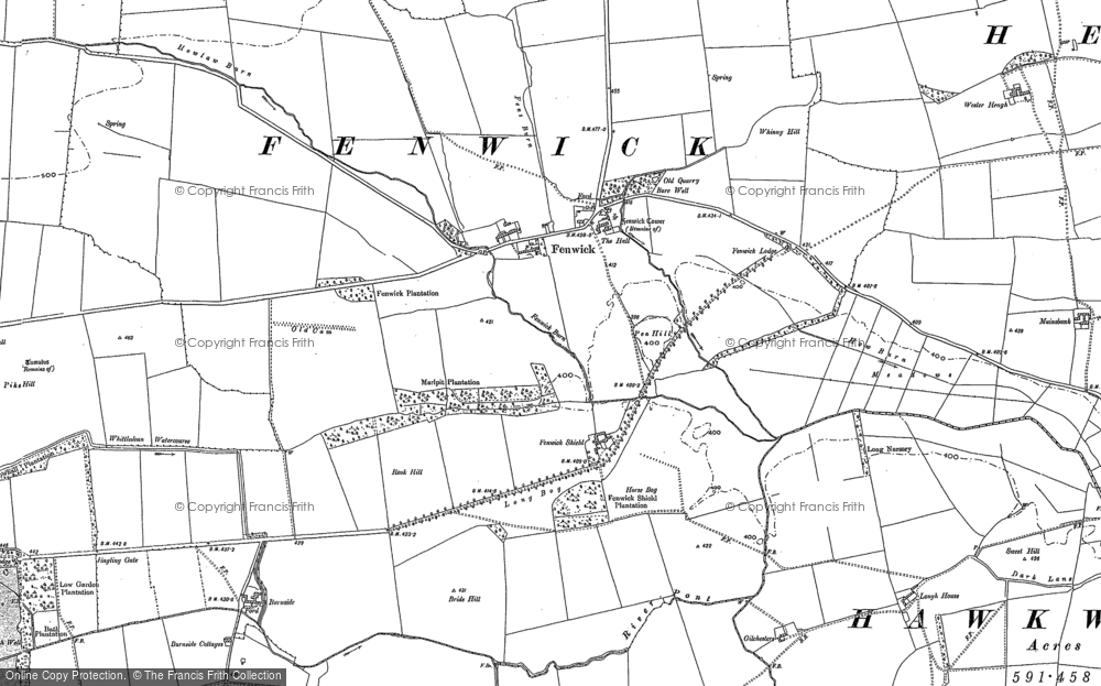 Old Map of Fenwick, 1895 in 1895