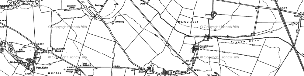 Old map of Bogle Hos in 1897