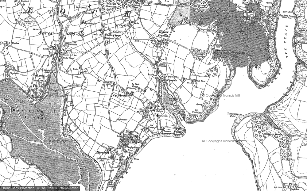 Old Map of Feock, 1878 - 1879 in 1878