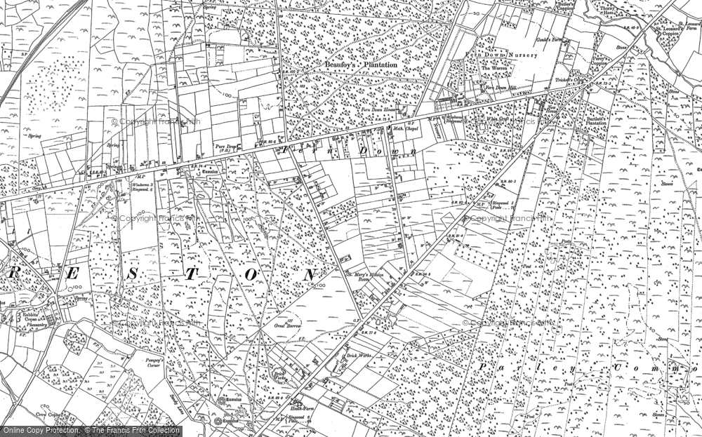 Old Map of Ferndown, 1900 in 1900