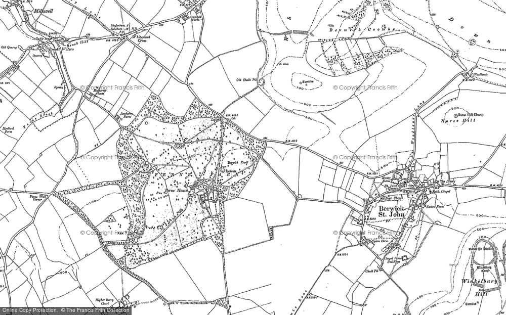 Old Map of Ferne, 1900 - 1924 in 1900