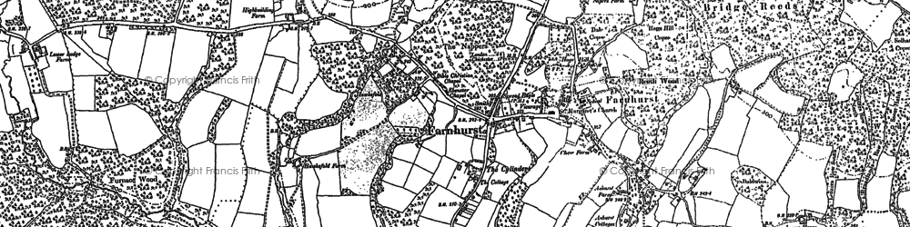 Old map of Fernhurst in 1910